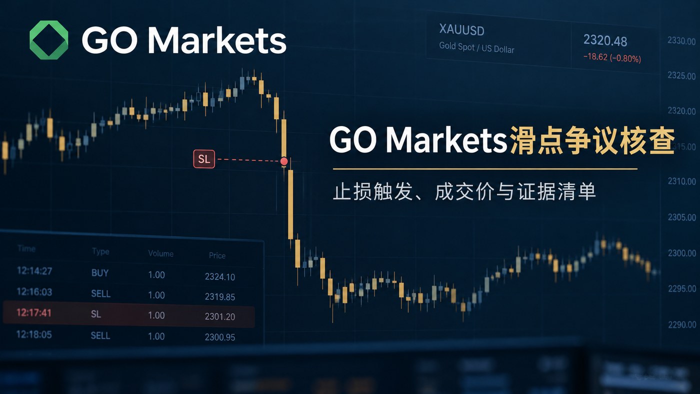 GO Markets滑点争议核查：止损触发、成交价与证据清单